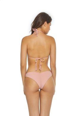 NWT Pilyq PQ Basic Full Ruched L Pink Bikini Swim Bottoms 111682