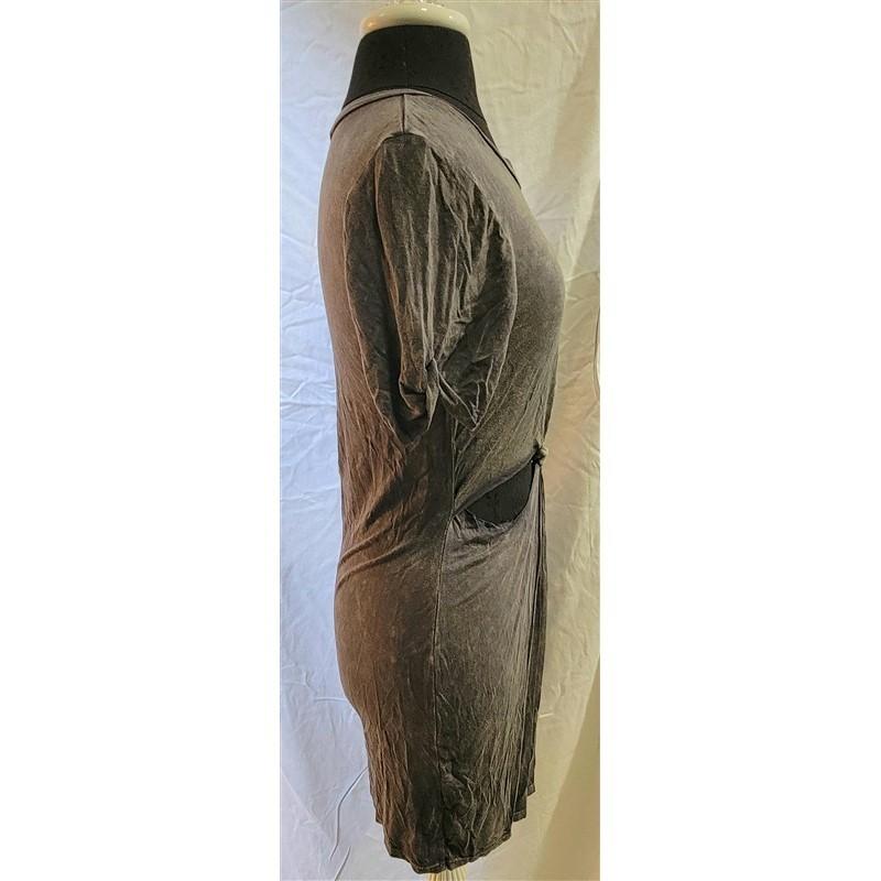 New Honey Punch Anthropologie S Distressed Grey Acid Wash Cutout Dress #111688