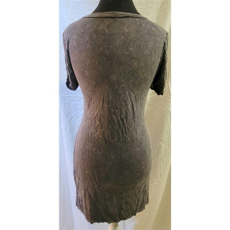 New Honey Punch Anthropologie S Distressed Grey Acid Wash Cutout Dress #111688