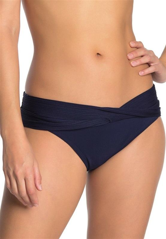 NWT Robin Piccone XS Lily Twisted Bikini Bottom Blue 111699