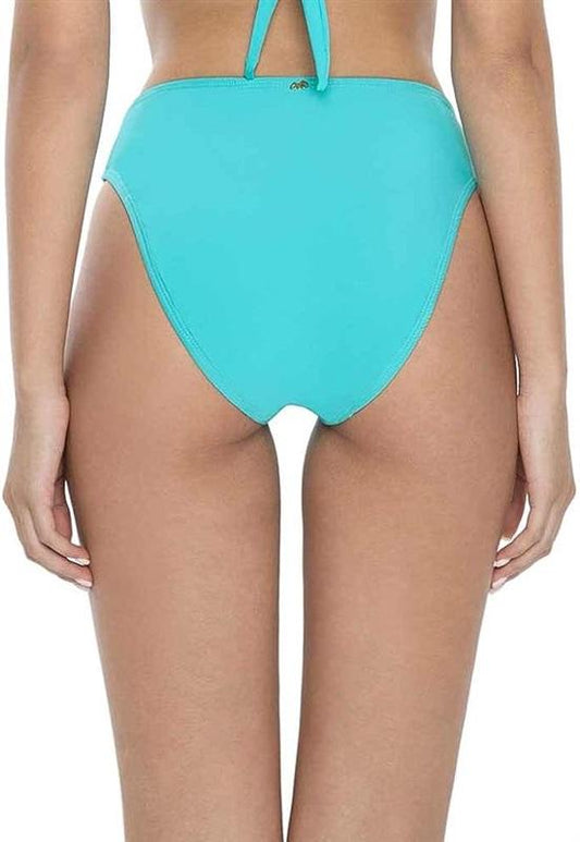 NWT Pilyq Saltwater Hillary L High-Waisted Bikini Swim Bottom Blue 111785