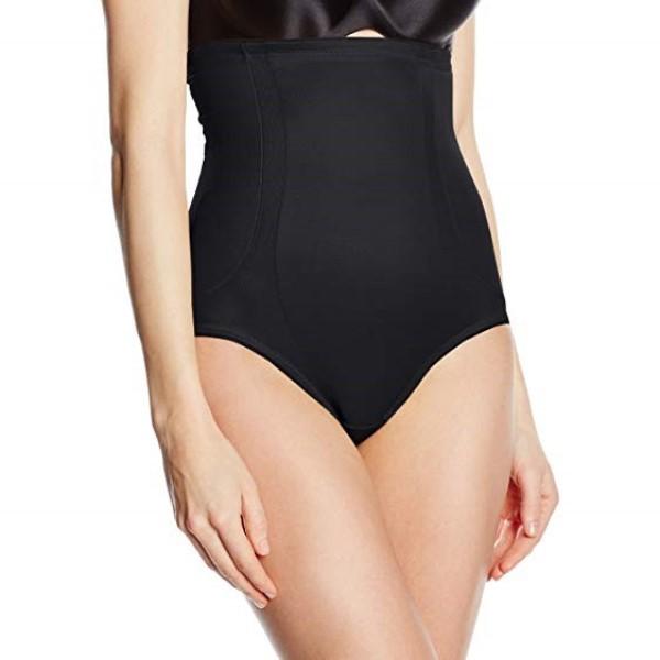NWT Miraclesuit S Shape Away Back Magic Hi-Waist Brief 2915 Black 111831