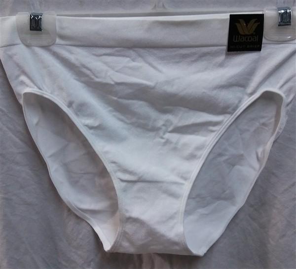 NWT Wacoal B Smooth Hi Cut Brief Panty 834175 White M 111877