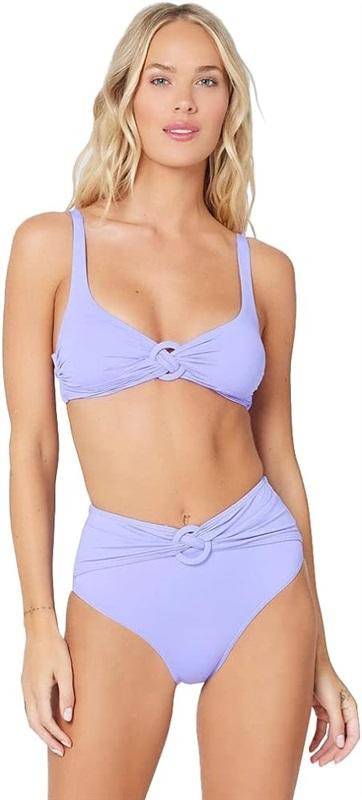 NWT L*Space L Amethyst Purple Bella Swim TOP Bikini 112005
