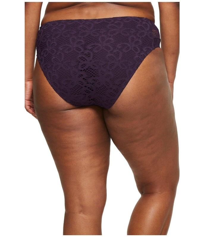NWOT Becca M Crochet Lace Hipster Bikini Bottom Purple 112027
