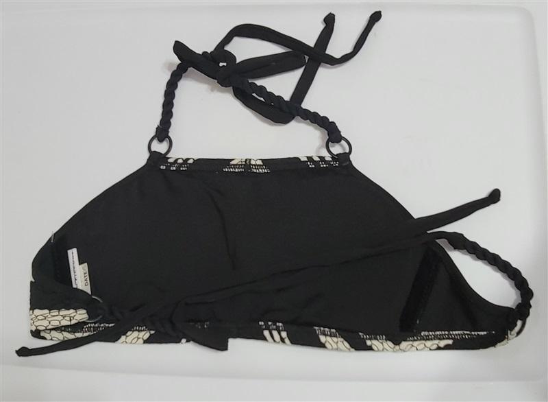 NWOT Robin Piccone XS Chevron High Neck Bikini Swim Top 112040