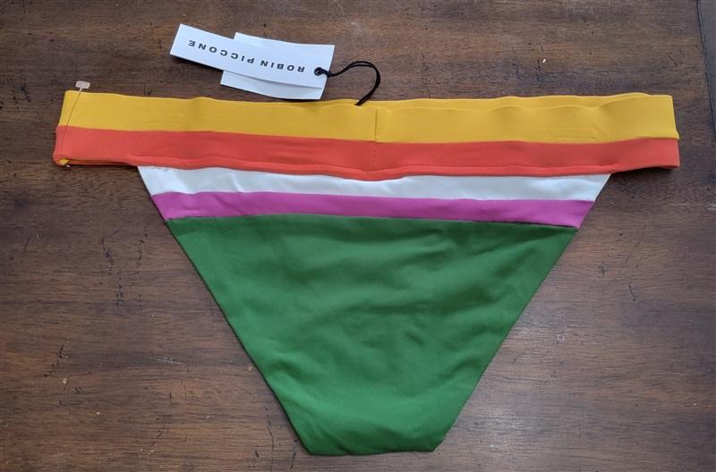 NWOT Robin Piccone XL Suzie Color Block Banded Bikini Bottom 112041