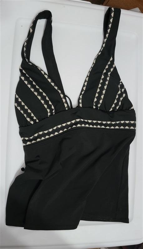 NWOT Robin Piccone Naomi XS Black White Tankini Swim Top 112043