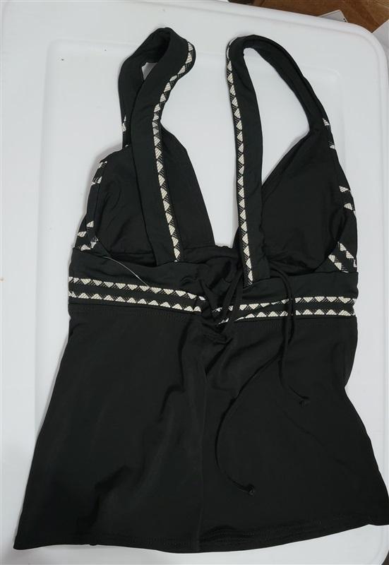 NWOT Robin Piccone Naomi XS Black White Tankini Swim Top 112043