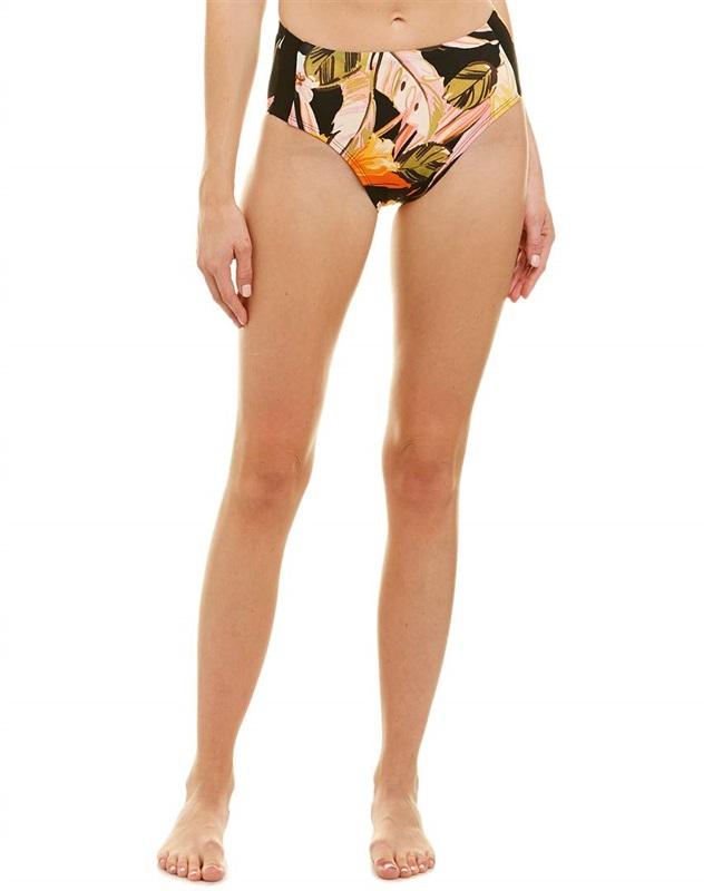 NWT Robin Piccone Mila XS Floral High Waist Bikini Swim Bottom 112045