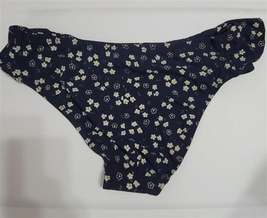 NWOT Robin Piccone M Daisy Flutter Bikini Bottom Blue 112047