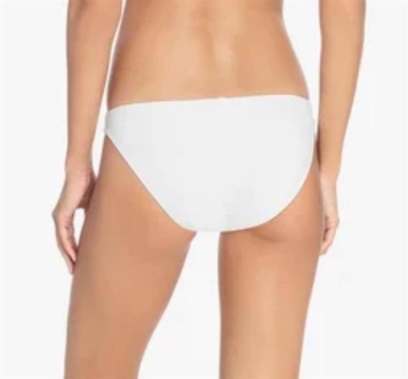 NWOT Robin Piccone Abi M Solid White Twist Band Bikini Swim Bottom 112058