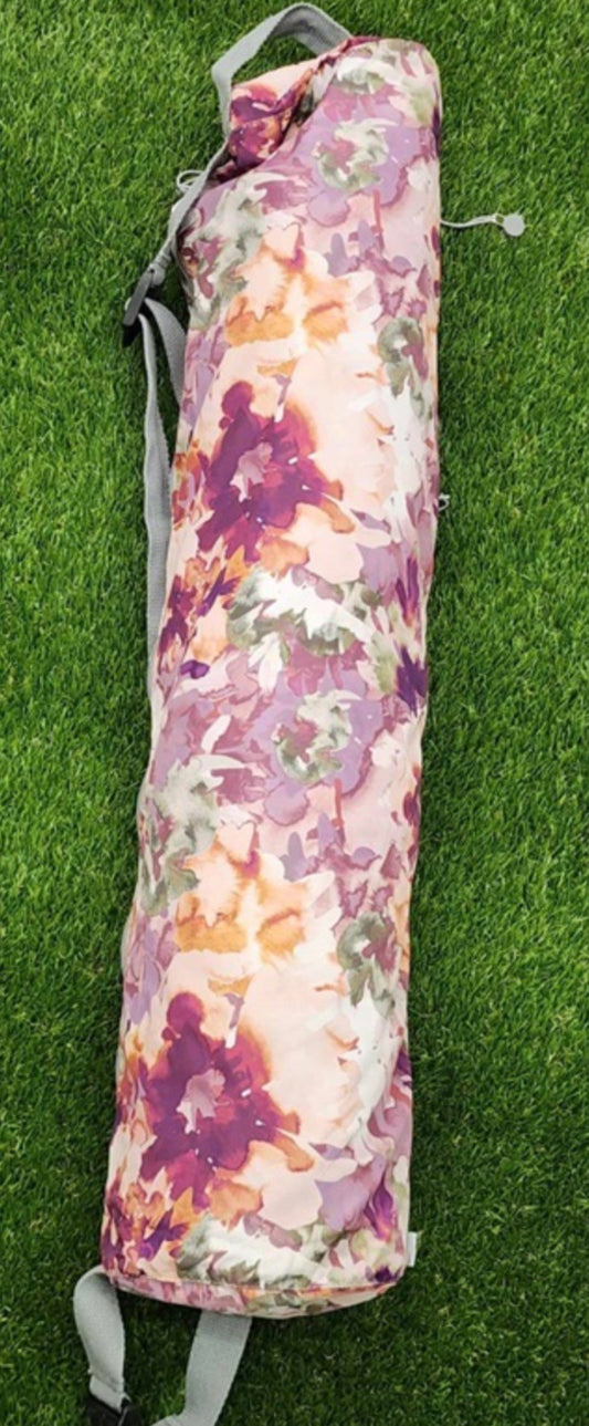 NWT Calme Violetta Floral Yoga Mat & Bag 112068