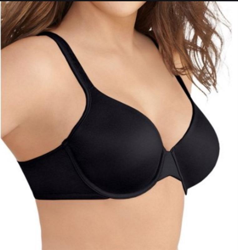 NWPT Vanity Fair 36DD Body Shine Full-Coverage Underwire Bra 75298 Black 112077