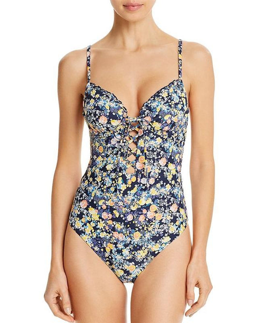 NWT Red Carter S Anthropology Lemon & Roses 1PC Swimsuit 112115