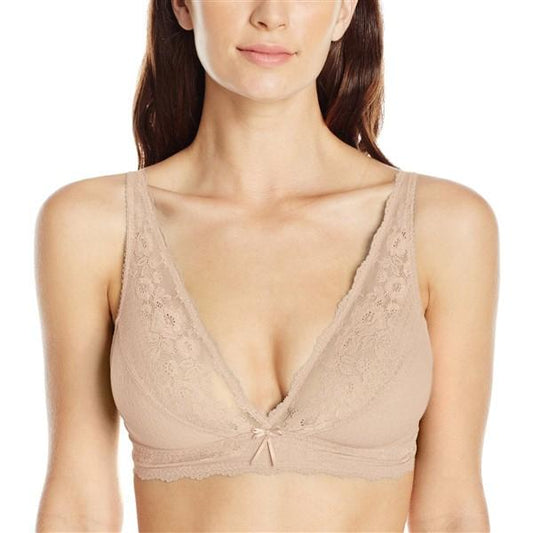 NWT Wacoal 34 The Insider Wire Free Lace Bra 852212 Beige 112136
