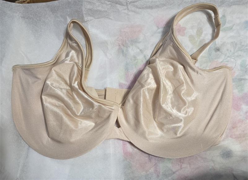NWPT Lilyette 34D Keyhole Beige Underwire Minimizer 0904 Bra 112180