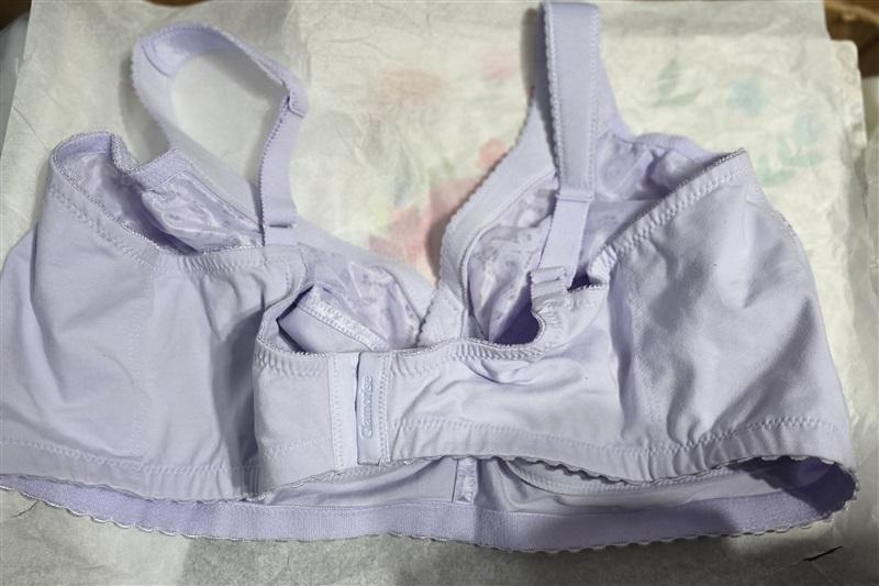 NWOT Glamorise 48C Magic Lift Cotton Full Figure Wireless Bra Purple 1001 112290