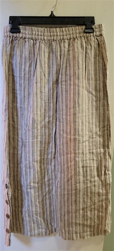 NWOT Coldwater Creek XS Pull On Stripe Skirt Button Side 112301