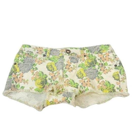 NWOT Volcom 24 High Voltage Flower Jean Short Shorts 112308