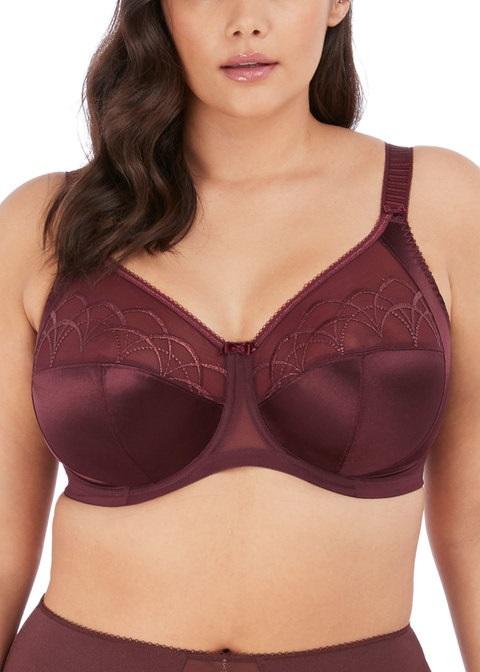 NWOT Elomi 34DDD Cate Underwire Full Cup Banded Bra EL4030 Raisin 112323