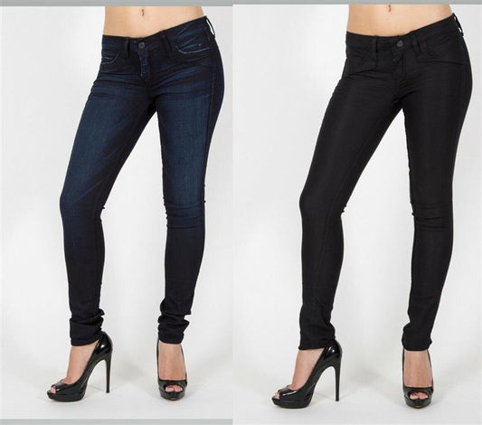 NWT Bleu Lab 25 Two Way Denim Reversible Ankle Blue Jeans 112380