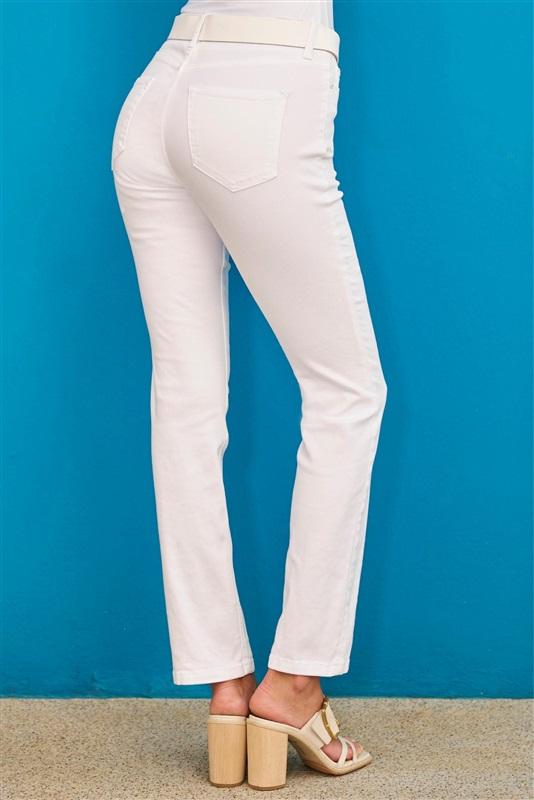NWOT Boston Proper 27 Lab Ankle White Jeans Raw hem 112381