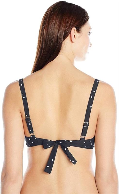 NWT Coco Reef Cast Black 36/38C Spotted Underwired Bikini Swim Top 112386