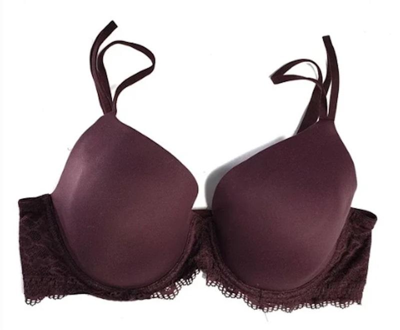 NWOT Soma 32C Embraceable Enchanting Lace Demi Bra Brown 112483