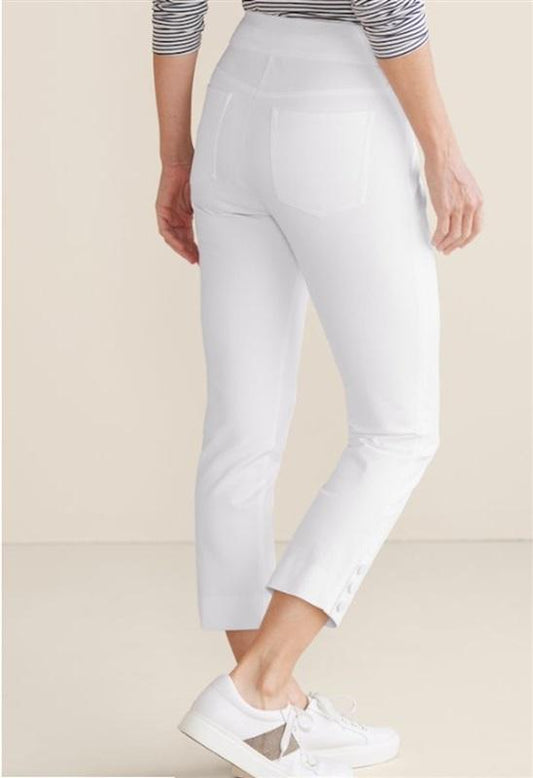 NWT Soft Surroundings Petite XS Superla Stretch Pull-On Crop Pants 112524