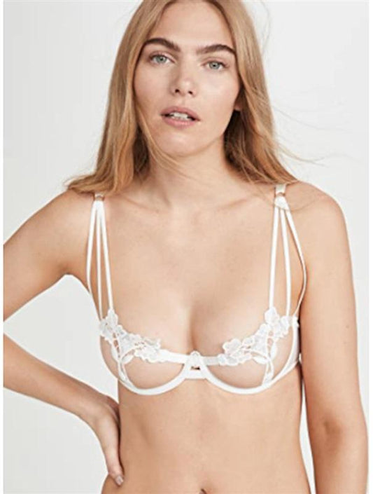 NWOT Bluebella 32D Nova Open Cup Bra In Ivory 112545