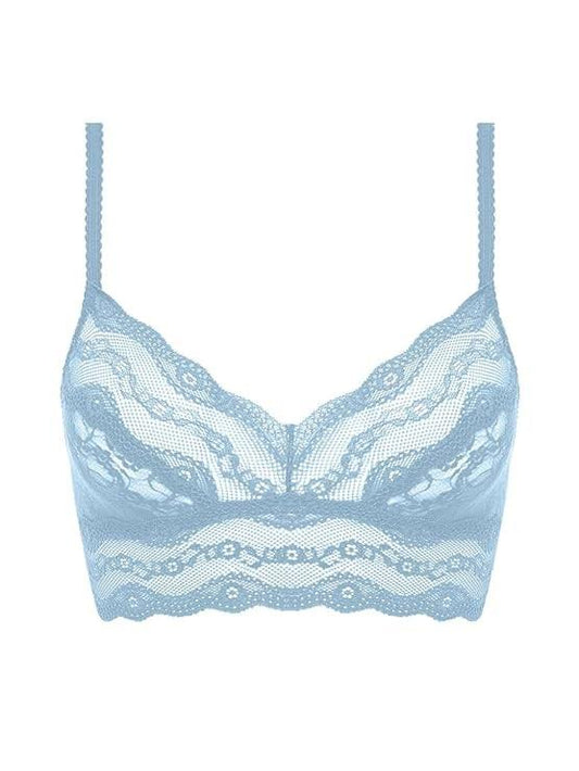NWOT Wacoal b.tempt'd L 910182 Lace Kiss Blue Bralette 112549