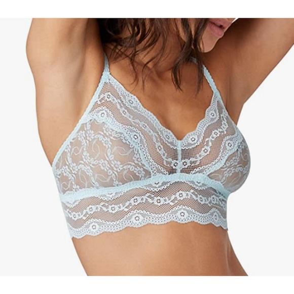 NWOT Wacoal b.tempt'd L 910182 Lace Kiss Blue Bralette 112549