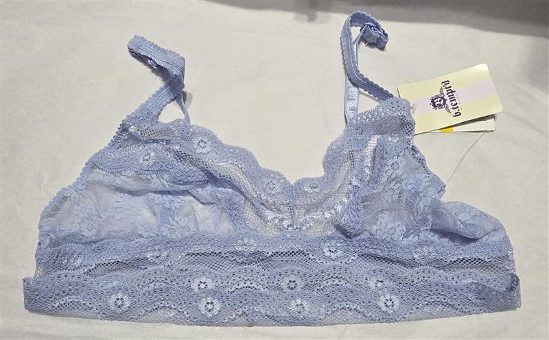 NWOT Wacoal b.tempt'd L 910182 Lace Kiss Blue Bralette 112549