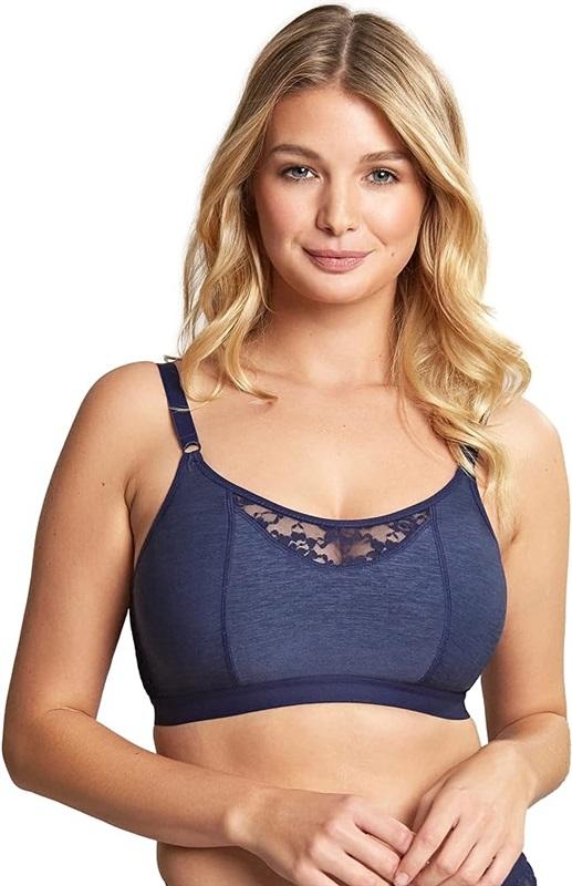 NWOT Cleo by Panache 38D Freedom Non-Wired Bralette Bra Blue 112565
