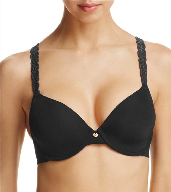 NWOT Natori 34D Rose Dream Custom Coverage Underwire Bra 731080 Charcoal 112599