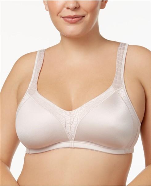 NWOT Playtex 36D 18 Hour Back Smoother Full-Fig Wire-Free Bra 4E77 Pink 112609