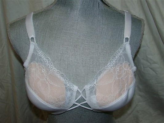 NWOT Glamorise 36B Lace Full-Figure Underwire Bra 9130 White #112638