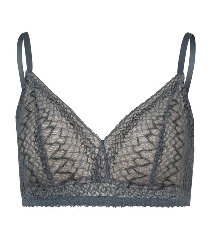 NWT Hanro of Switzerland Thalie S Soft Cup Bra 07294 Gray Stone 112647