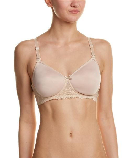 NWT Belabumbum Serena Spacer Soft Cup Nursing Bra 38DD/E Beige 112665