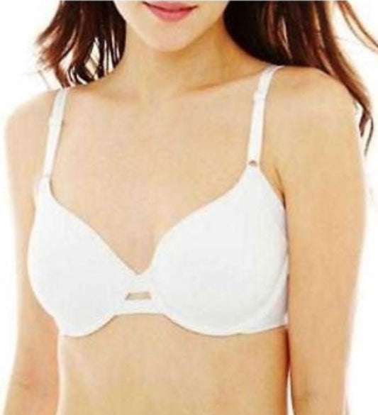 NWT Warners 38D No Side Effect Underarm Smooth Underwire Bra 1356 White 112689