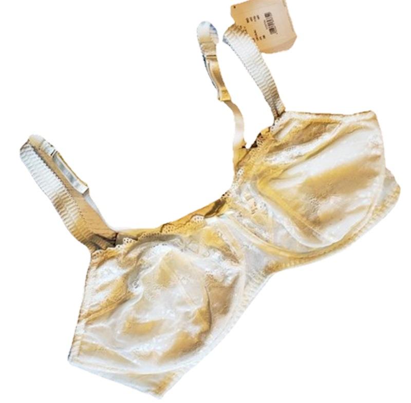 NWT Amoena Mia 32C Wireless Carlotta Comfort Plus Bra Ivory 112727