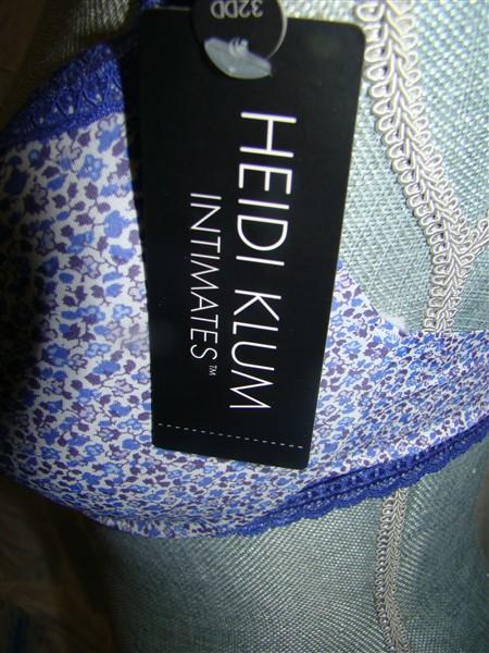 NWT Heidi Klum 32DD Intimates Vivien Contour Plunge Bra H22-1110 Blue 112734