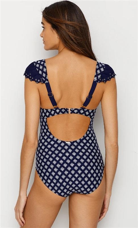NWT Anne Cole 22W Eyelet It Go Flounce Twist Underwire 1pc 112767