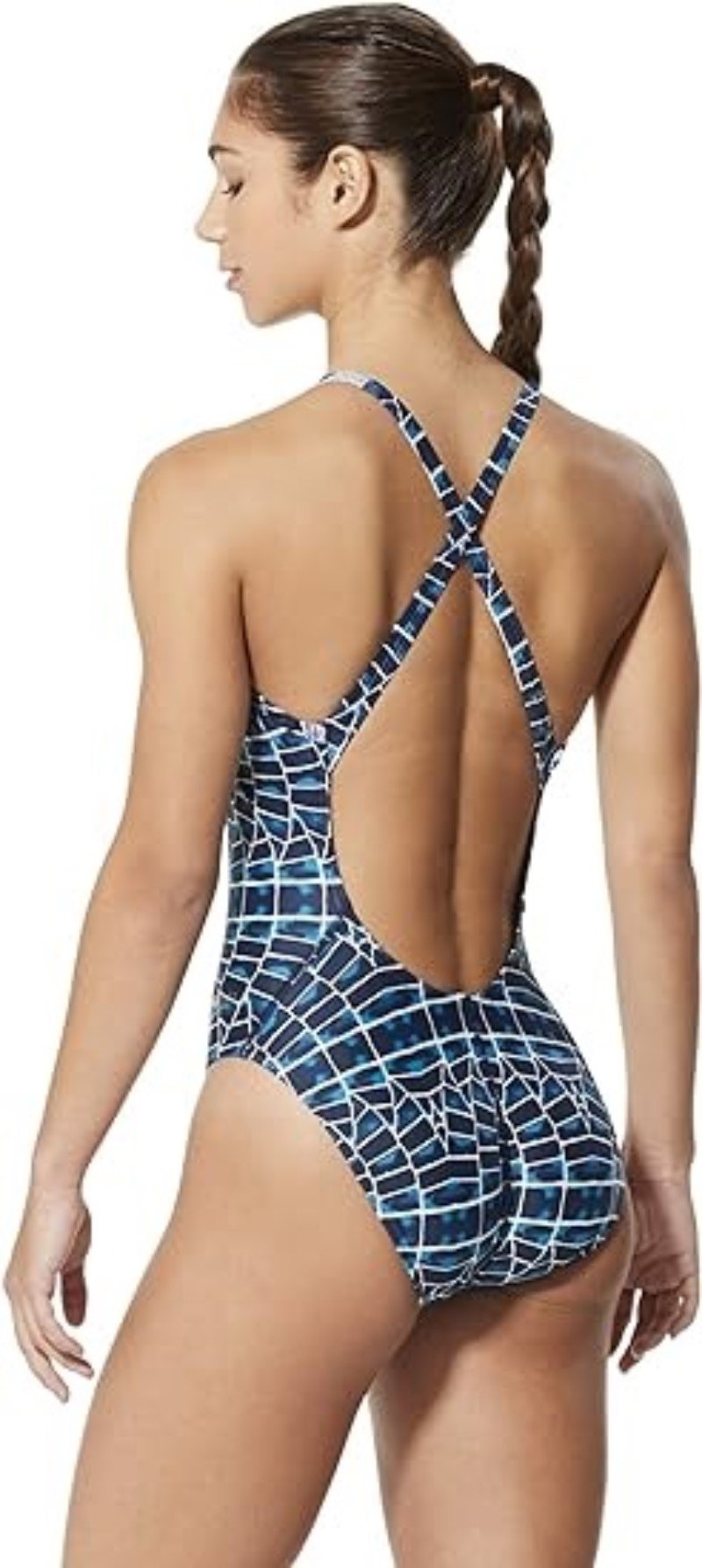 NWT Speedo 30 PowerFLEX ECO Relay Back 1pc Swimsuit 112777