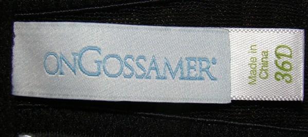 NWOT OnGossamer 36D Mesh Strapless Bra Black 014504 112897