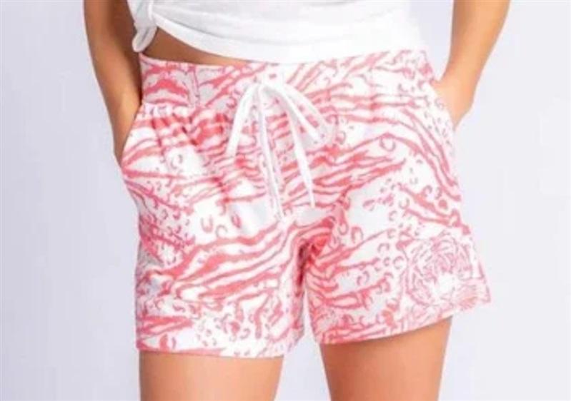 New PJ Salvage XL Peachy Tiger Beat Print Jersey Lounge Shorts 112950