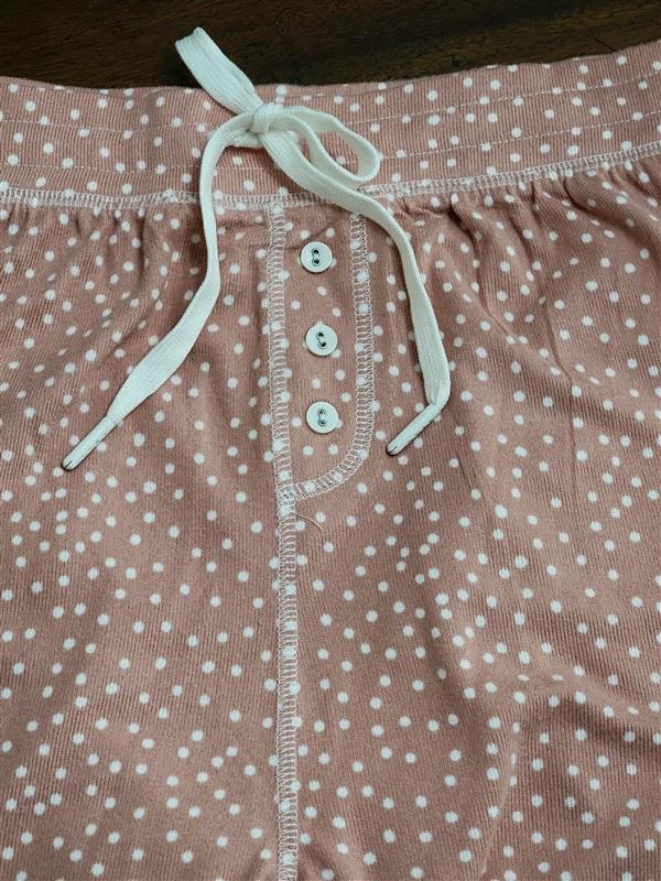 NWT PJ Salvage 2X Dusty Rose Polka Dot Peachy Jersey Joggers Pants 112957