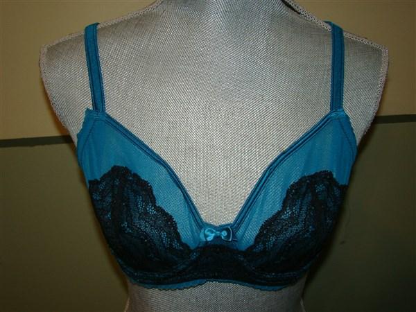 NWOT Jezebel 36C Ravishing Underwire Bra 10485 Teal & Black 112991