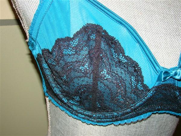 NWOT Jezebel 36C Ravishing Underwire Bra 10485 Teal & Black 112991